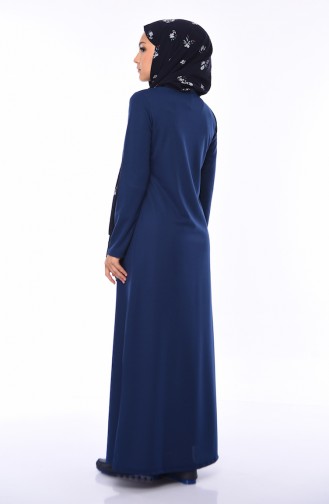 Indigo Hijab Dress 4037-02