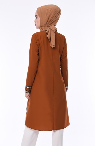 Payet Detaylı Tunik 3165-07 Tütün