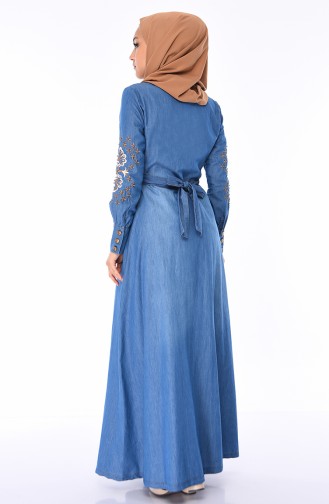 Jeansblau Abayas 8980-07