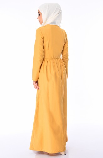 Robe Hijab Jaune 7215-14