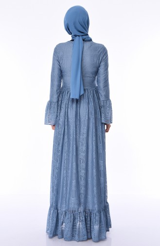 Indigo Hijab Dress 81722-04