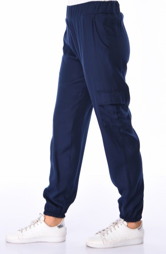 Pantalon Taille élastique 4239-03 Bleu marine 4239-03