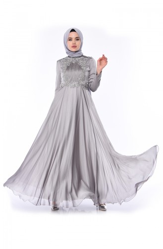 Habillé Hijab Gris 6163-06