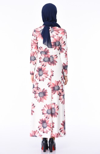 Powder Hijab Dress 0661-04