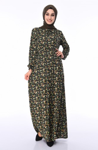 Grün Hijab Kleider 1970G-01