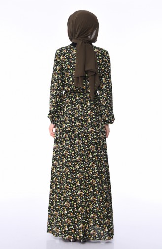 Green Hijab Dress 1970G-01