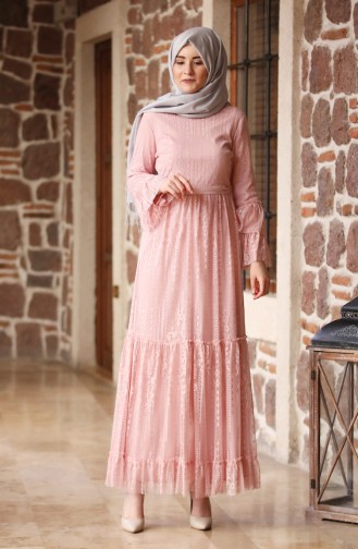 Powder Hijab Dress 3152-04