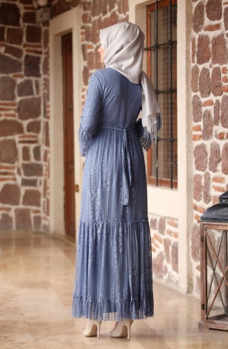 Indigo Hijab Dress 3152-05