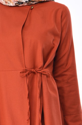 Volanlı Anvelop Tunik 9012-13 Kiremit