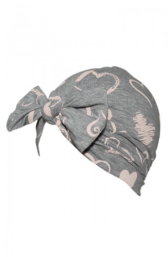 Bonnet avec Noeud BCB024 Gris Saumon 024