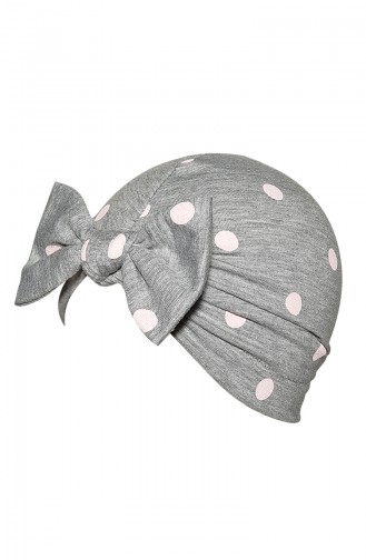 Polka Dot Bogen Bonnet  BCB025 Grau Lachs 025