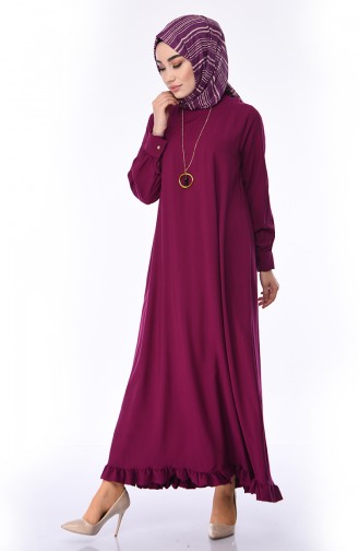 Plum Hijab Dress 1202-08