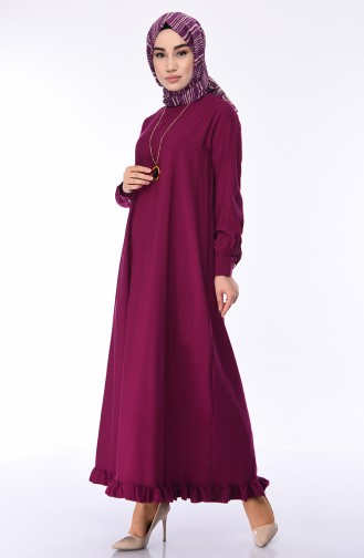 Plum Hijab Dress 1202-08