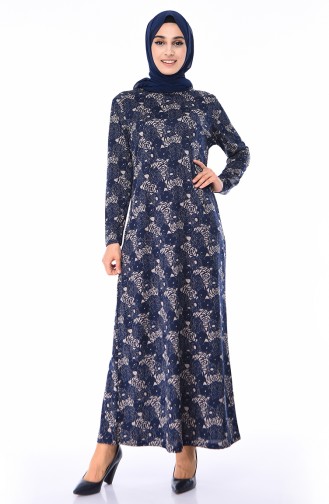 Robe Hijab Bleu Marine 8824-01