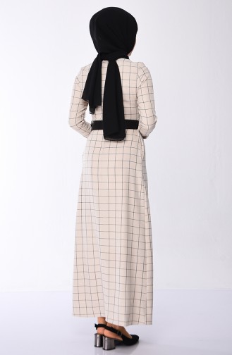 Beige Hijab Dress 2069-09