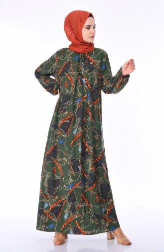 فستان أخضر حشيشي 9106-01