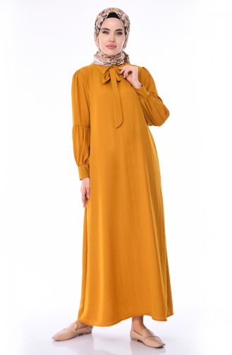 Mustard Hijab Dress 1058-05