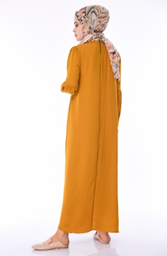 Mustard Hijab Dress 1058-05