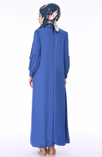 Indigo Hijab Dress 1058-06