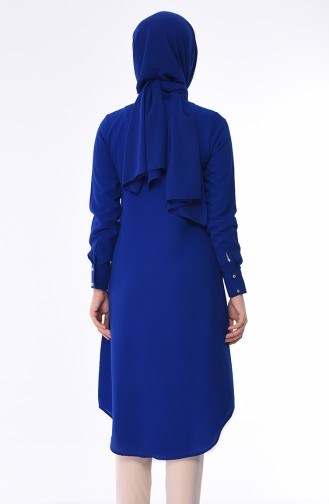 Kolyeli Tunik 4224-09 Saks