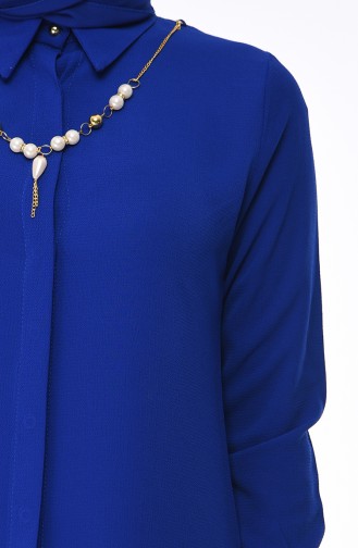 Tunique avec Collier 4224-09 Bleu Roi 4224-09