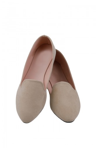 Cream Woman Flat Shoe 0121-11