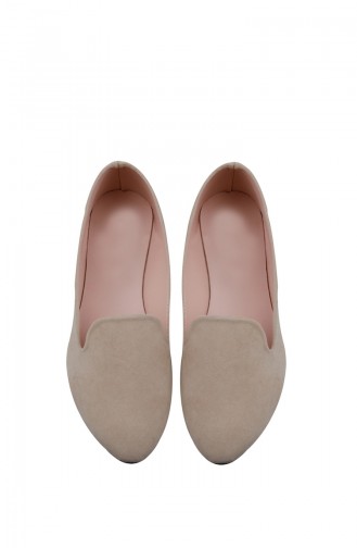 Cream Woman Flat Shoe 0121-11