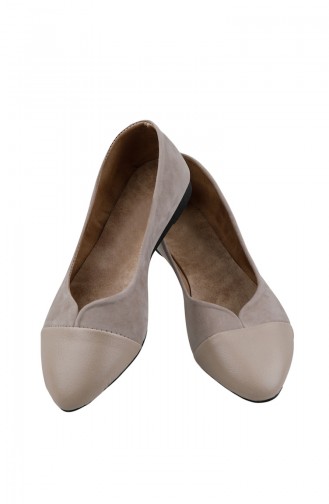 Damen Haus Ballerina 0133-02 Nerz 0133-02