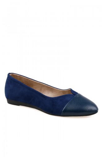 Navy Blue Woman Flat Shoe 0133-03