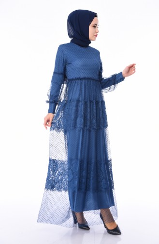 Indigo Hijab Dress 81634-04