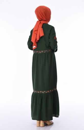 Khaki Hijab Kleider 5000-03