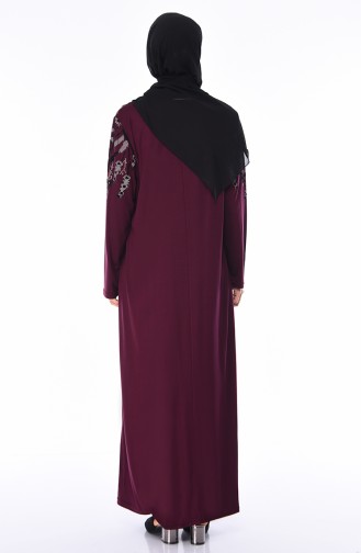 Lila Hijab Kleider 4496-04