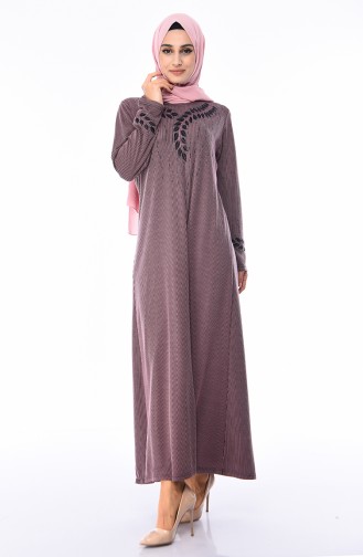 فستان زهري باهت 4566-04