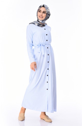 Blue Hijab Dress 6010A-01