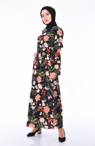 Black Hijab Dress 60024-01