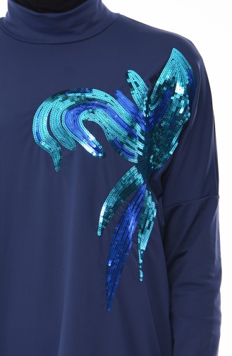 Blue Modest Swimwear 404-01