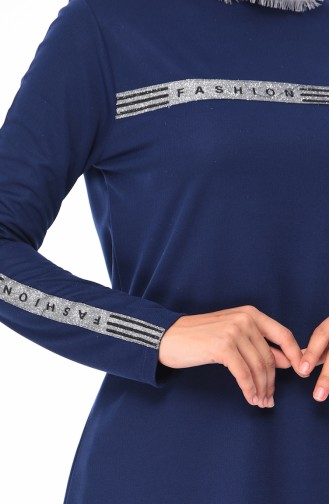 Printed Tracksuit Set 9351-03 Indigo 9351-03