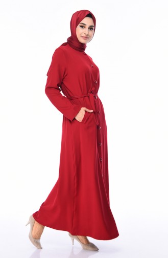 Claret red Abaya 0632-05