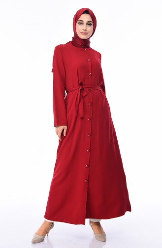 Claret red Abaya 0632-05