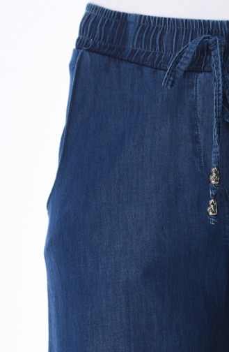 Pantalon Jean a Franges 8071-02 Bleu Marine 8071-02