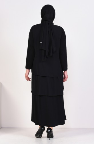 Habillé Hijab Noir 1013-02