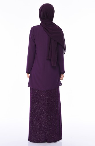 Lila Hijab-Abendkleider 1052A-03