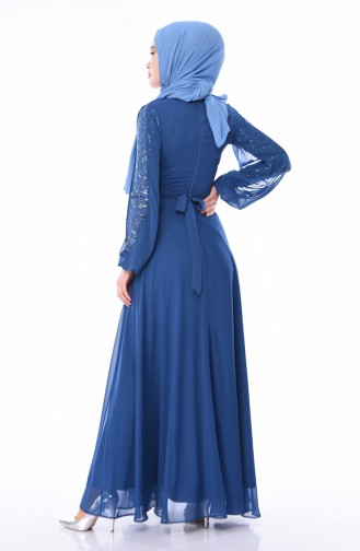 Indigo Hijab Dress 12004-01