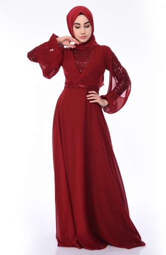 Robe Hijab Bordeaux 12004-09