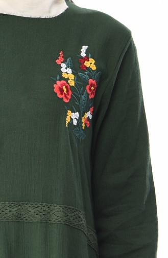 Robe Brodée 5010-01 Khaki 5010-01