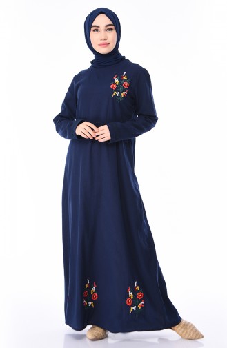 Navy Blue İslamitische Jurk 5010-02