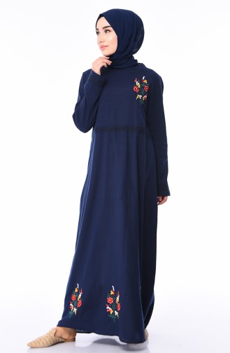 Navy Blue İslamitische Jurk 5010-02