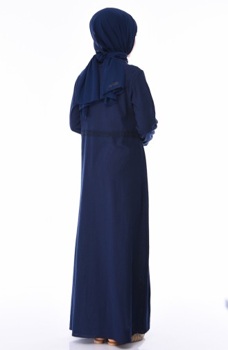 Robe Brodée 5010-02 Bleu marine 5010-02