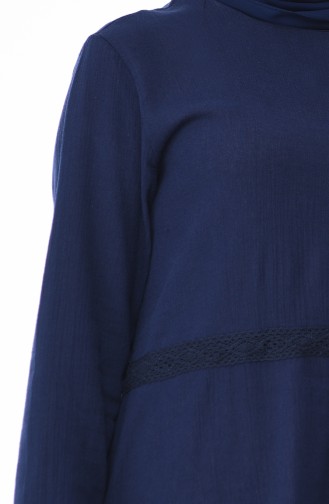 Robe Brodée 5010-02 Bleu marine 5010-02