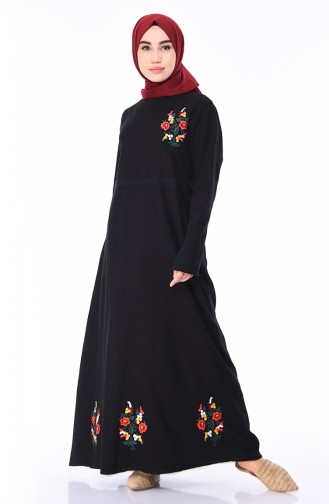 Black Hijab Dress 5010-03